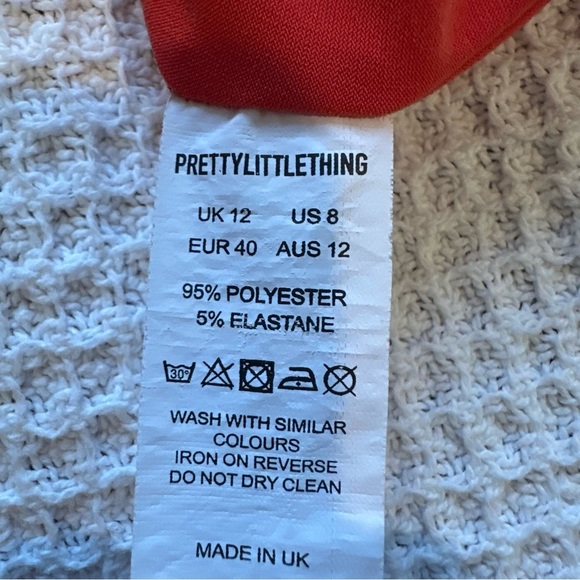 Pretty little thing red ruched tank top women’s size 8 going out crop top - Picture 8 of 8